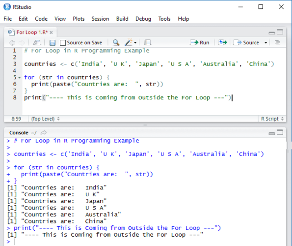 R – Loops – Shishir Kant Singh